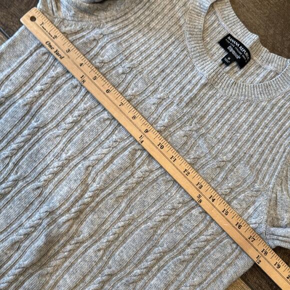 Banana Republic Cable Knit Sweater Dress Light Gray Size M - Picture 5 of 10